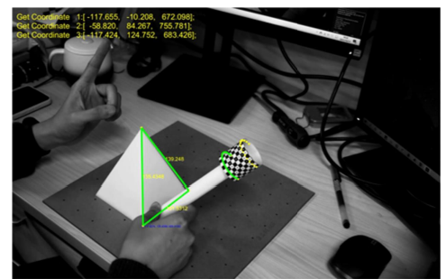Curved checkerboard-like marker detection